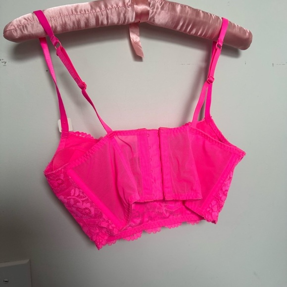 NWT LASENZA Hot Pink Lace Bralette bustier 32C - Picture 4 of 5